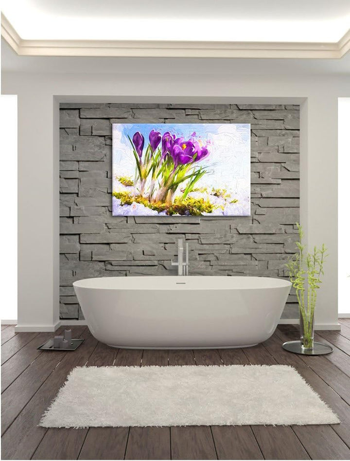 Pixxprint Frühling florwer Hintergrund als Leinwandbild/Grösse: 100x70 cm/Wandbild/Kunstdruck/fertig