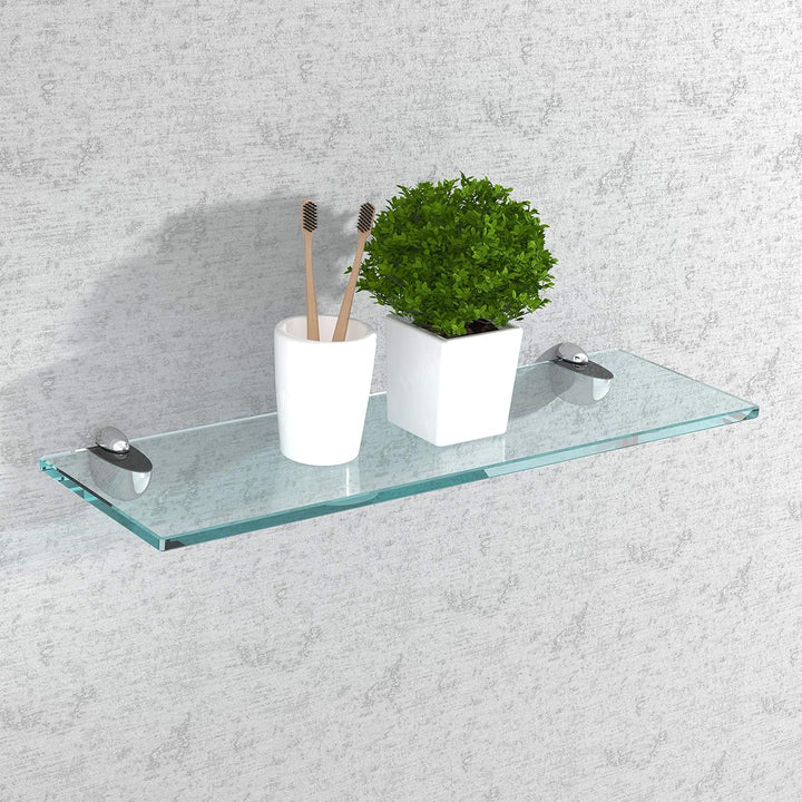 bijon Glasregal Glasablage Wandregal Glas Bad-Regal Glas Badezimmer Regal Badablage Ablageregal - 8m