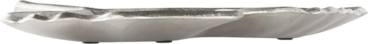 Metall Dekoschalen 2er Set Ginkgo Blätter Schmuck Tablett in Silber Palenque