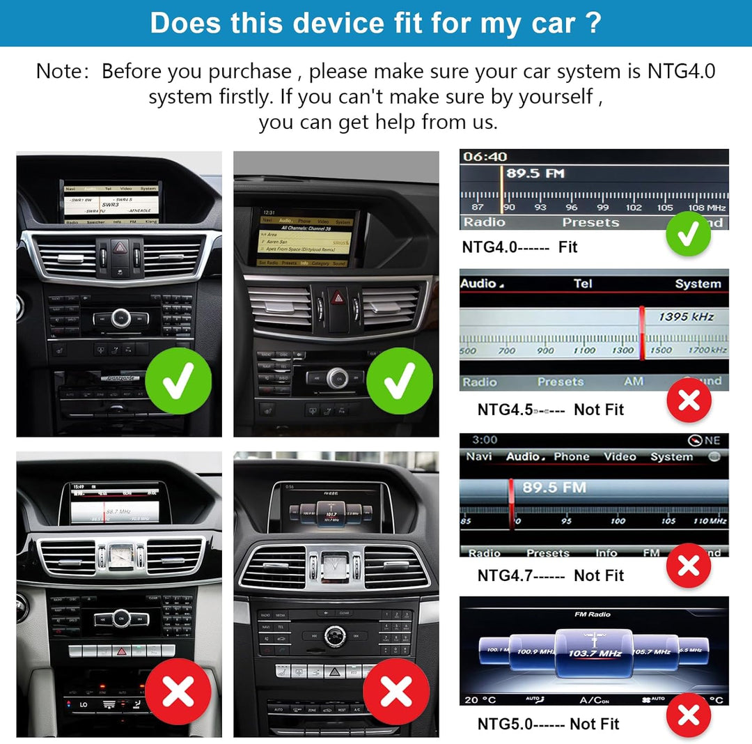 Autoradio 10,25 Zoll Touchscreen mit kabellosem Carplay und Android Auto für 2009-2011 Mercedes Benz