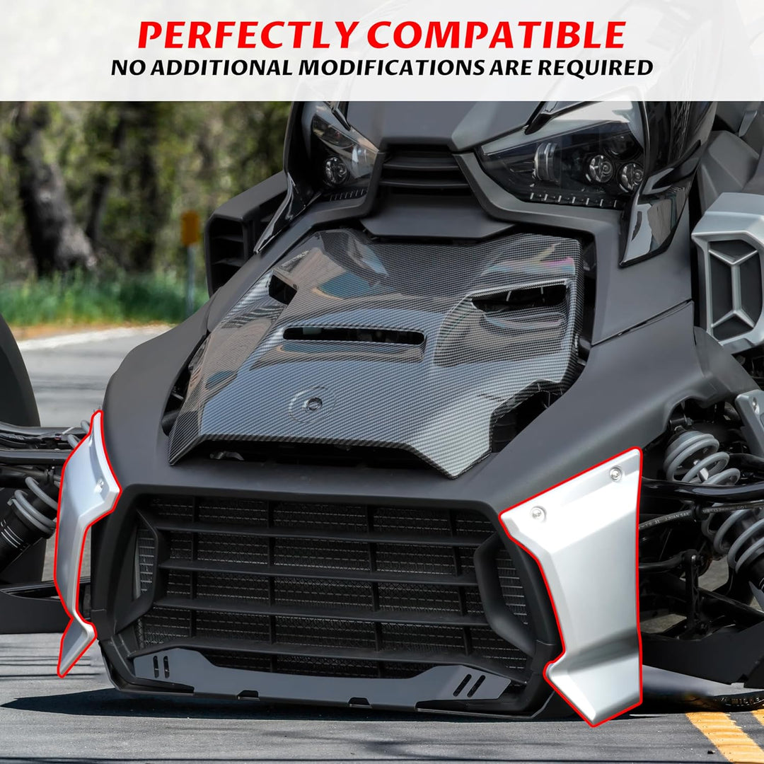 SAUTVS Silberfarbene Frontgrill-Zierleisten für Can-Am Ryker, unterer Grillschutz für Can Am Ryker 6