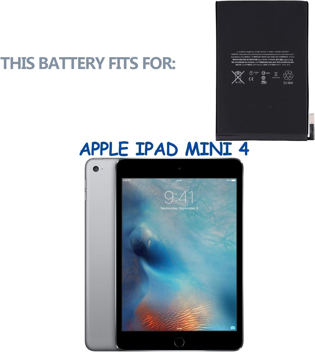 Swark Akku A1546 Compatible with IPad Mini 4 A1538, A1550 Tablet PC Batterie Tabletakku with Tools