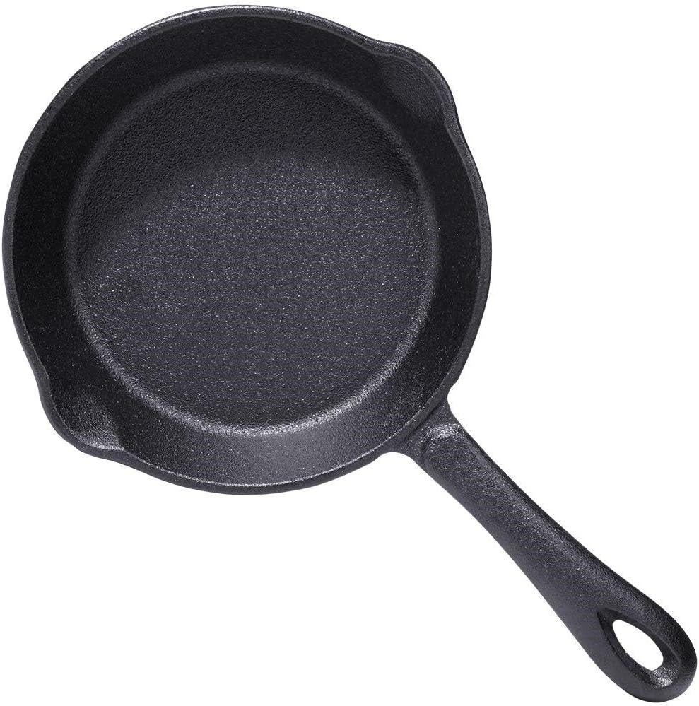 ORION Bratpfanne Gusseisen Pfanne Schmorpfanne Teller BBQ 16 cm mit Griff Induktion, 16 cm mit Griff
