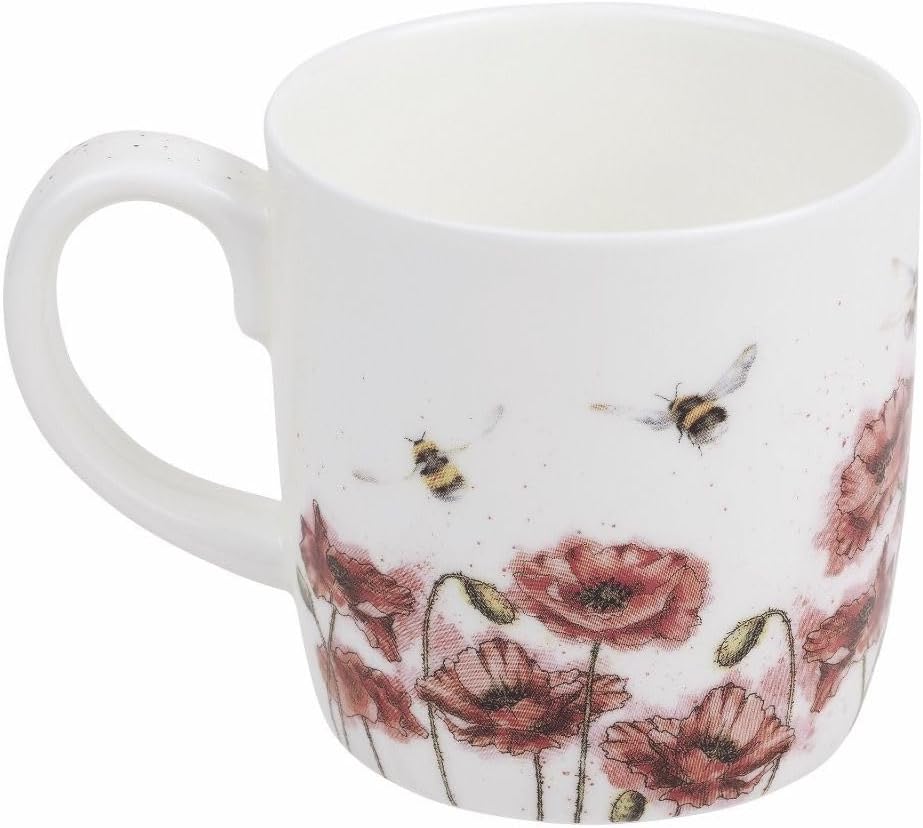 Wrendale Designs Royal Worcester Keramik-Tasse, 0,3 l, Let It Be Hare and Bee