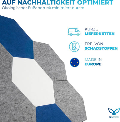 FENNEXT® Schallabsorber Wand - Akustikbild - Schallschutz aus hochwertigem Akustik-Vlies für Gaming,