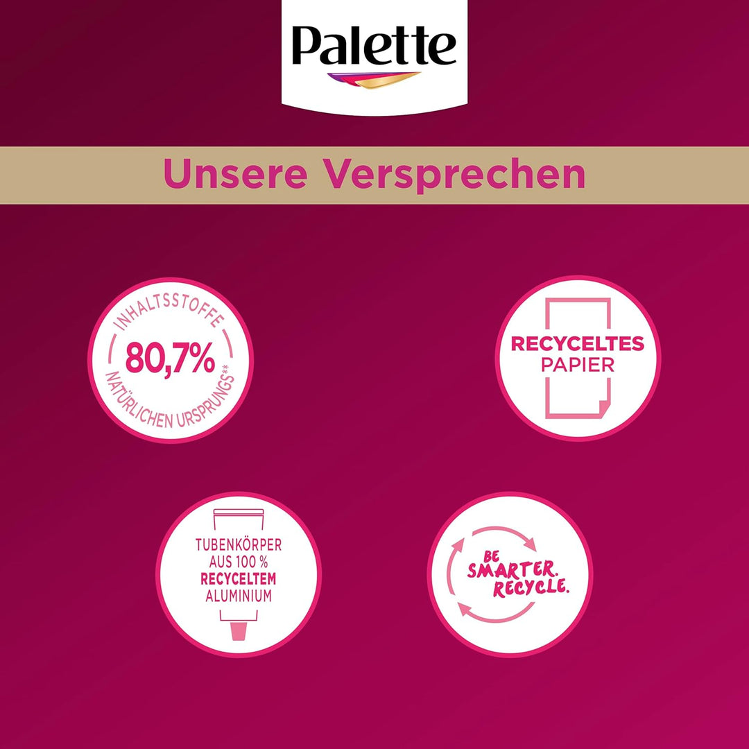Palette Intensiv Creme Coloration 4-0/800 Dunkelbraun (4 x 115 ml), permanente Haarfarbe für leuchte