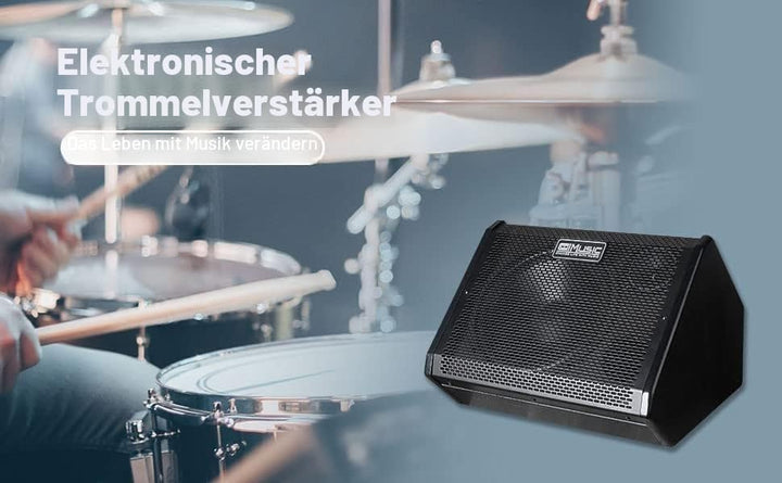 Coolmusic DM80 AMP 80 Watt Elektronischer Schlagzeugverstärker Keyboard-Verstärker mit Aux In und Bl