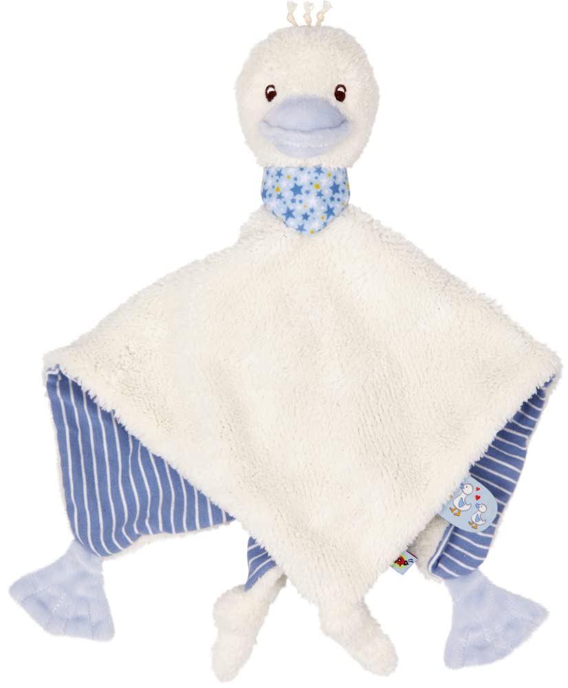 Die Spiegelburg Schnuffeltuch Gans, hellblau - BabyGlück