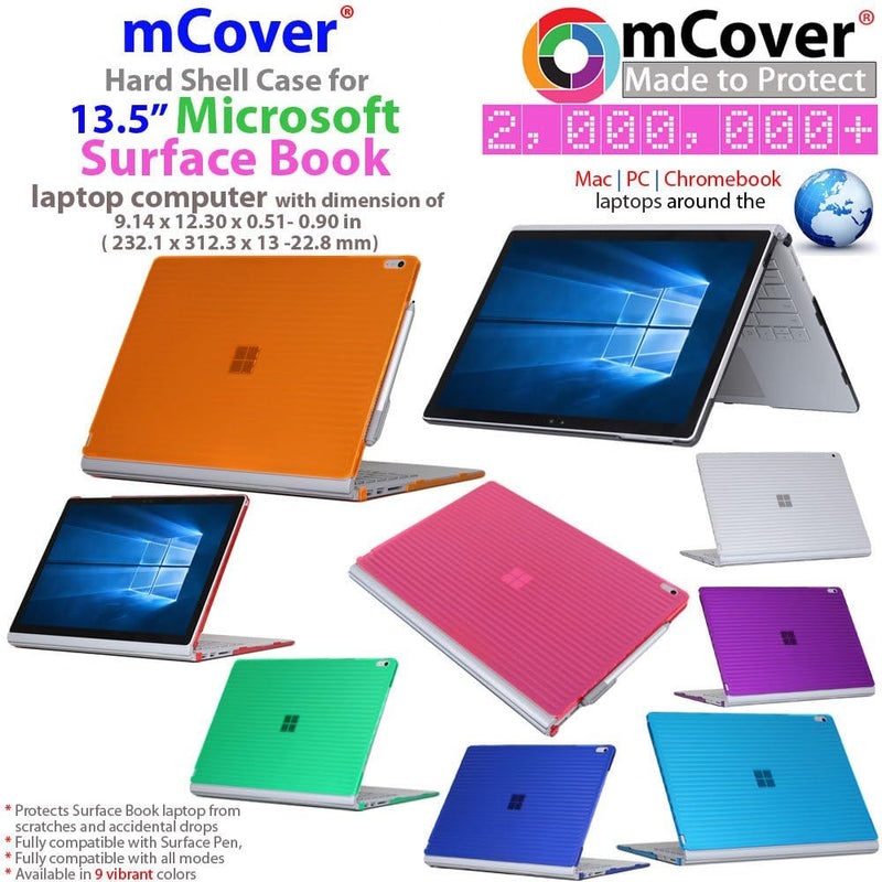 mCover Hartschalen für 13,5-Zoll Micosoft Surface Book - Schwarz Surface Book (13.3-Inch) Schwarz, S