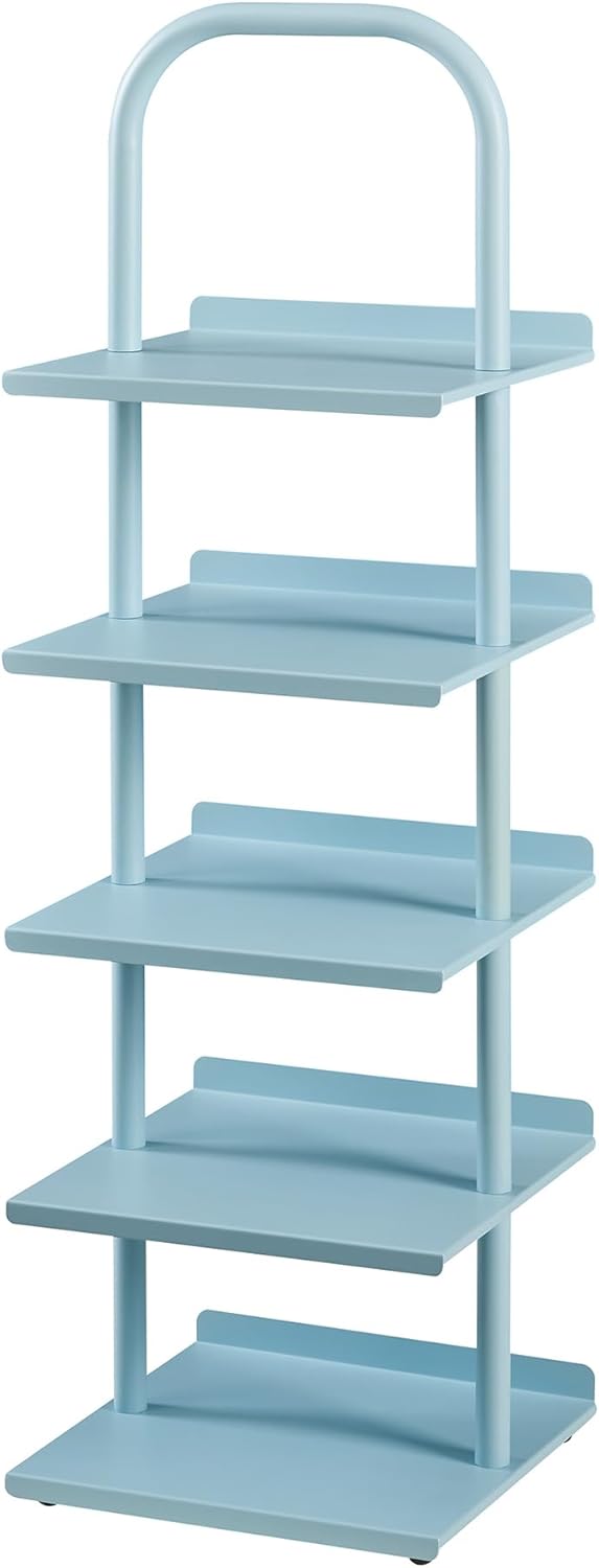 [en.casa] Schuhregal schmal für Kinder Poytya Schuhablage hoch für 5 Paare Organizer Standregal mit