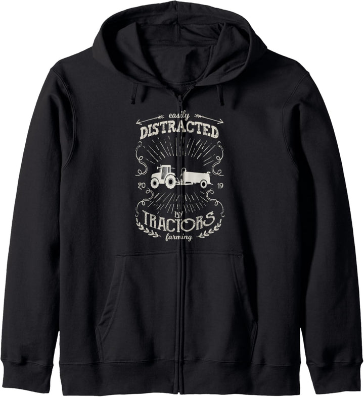 Lustige Geschenkidee für Bauern - Abgelenkt von Traktoren Kapuzenjacke