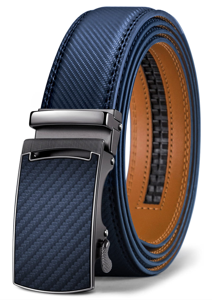 KEMISANT Gürtel Herren, Ledergürtel Ratsche Automatikschliesse für Herren Business Anzug,Breit 35mm,