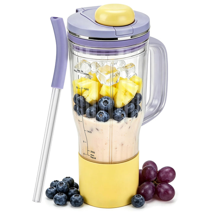 710 ml Reisebecher Ersatz für Ninja Blend Boss Becher, Lila | Mixbecher mit BPA-freier, Undicht, Bru