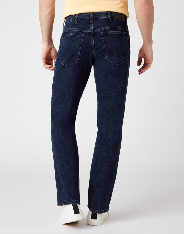 Wrangler Herren Jeans Straight - Mid Waist - Regular Fit - Blau Schwarz W30-W44 30W / 32L Blue Black