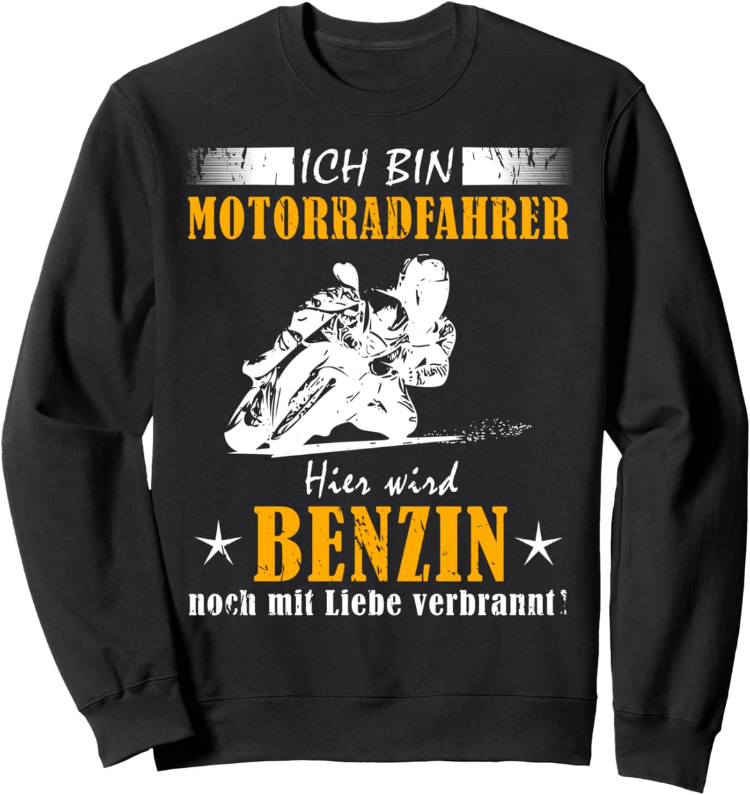"Ich bin Motorradfahrer" lustiger Biker Motorrad Spruch Sweatshirt