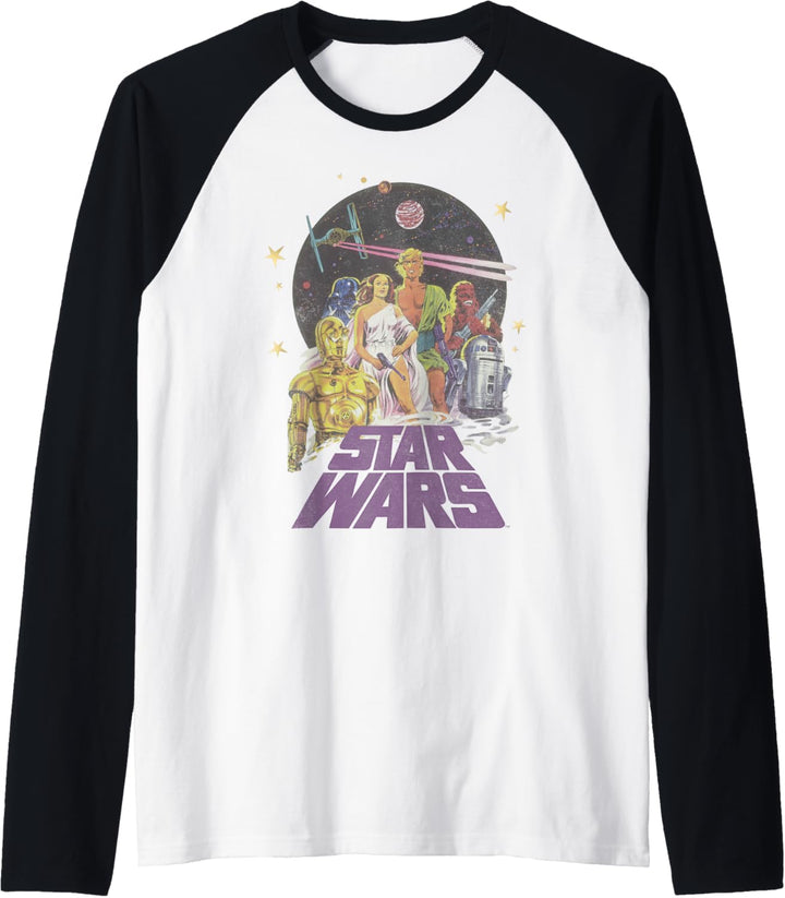 Star Wars Group Shot Battle Logo Raglan