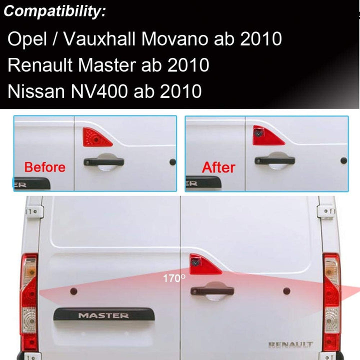 【4.3'' Rückspiegel Monitor + Rückfahrkamera Transporter】im 3. Bremsleuchte HD Rückfahrkamera für Ope