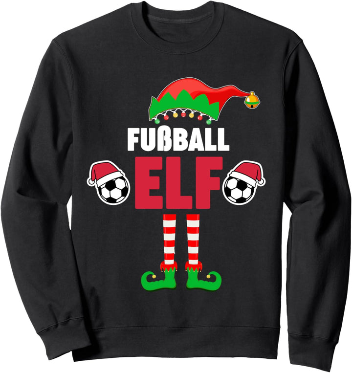 Weinachten Weihnachtself Fussball Elf Elfen Sweatshirt