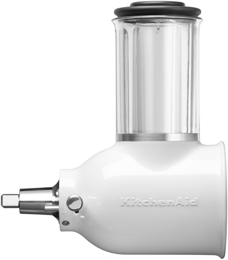 Kitchenaid KSMVSA+KSMEMVSC Gemüseschneider Set, Edelstahl, Silber, Weiss, 7- teilig Single, Single