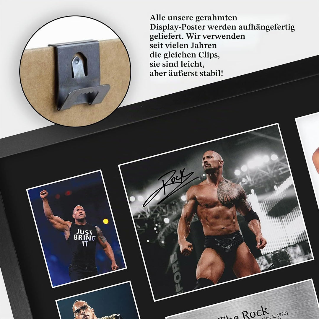 HWC Trading FR A3 The Rock Wrestling Geschenke Gedruckt, Signiert Autogramm Bild Für WWE &amp; WWF Erinn