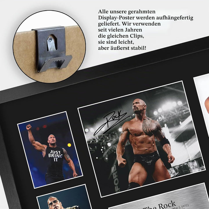 HWC Trading FR A3 The Rock Wrestling Geschenke Gedruckt, Signiert Autogramm Bild Für WWE &amp; WWF Erinn