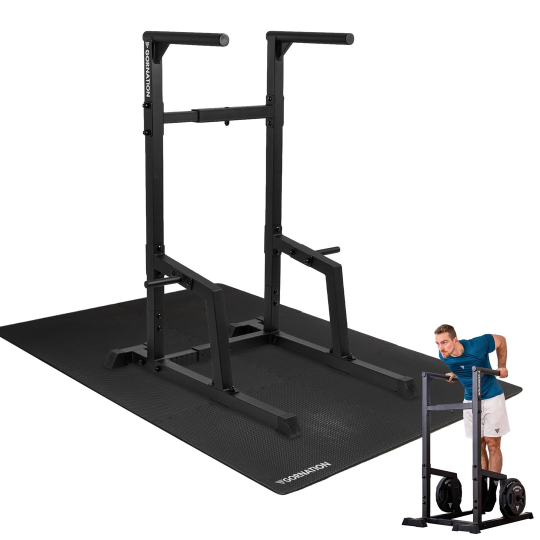 GORNATION Dip Station für Calisthenics &amp; Homegym, Verstellbare Dip Barren Indoor &amp; Outdoor, Freisteh