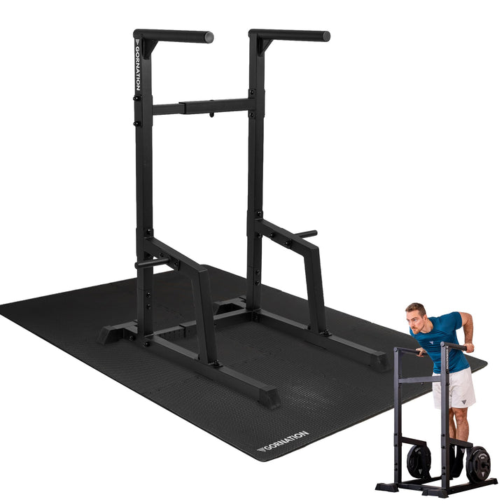 GORNATION Dip Station für Calisthenics &amp; Homegym, Verstellbare Dip Barren Indoor &amp; Outdoor, Freisteh
