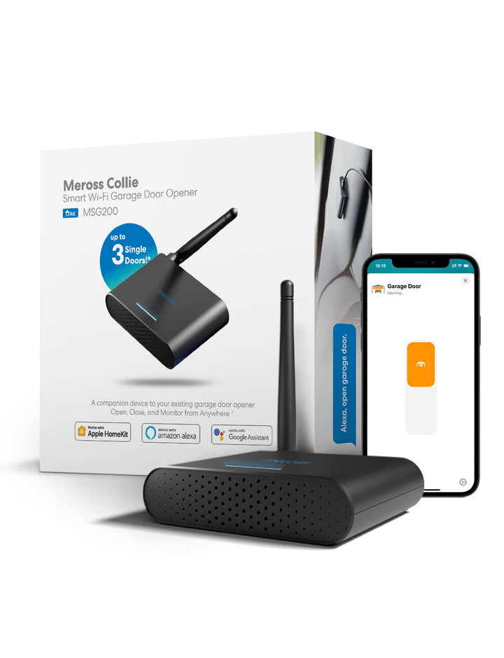 meross Smart Garagentoröffner funktioniert mit Apple HomeKit, Externe Antenne und bis zu 3 einzelne