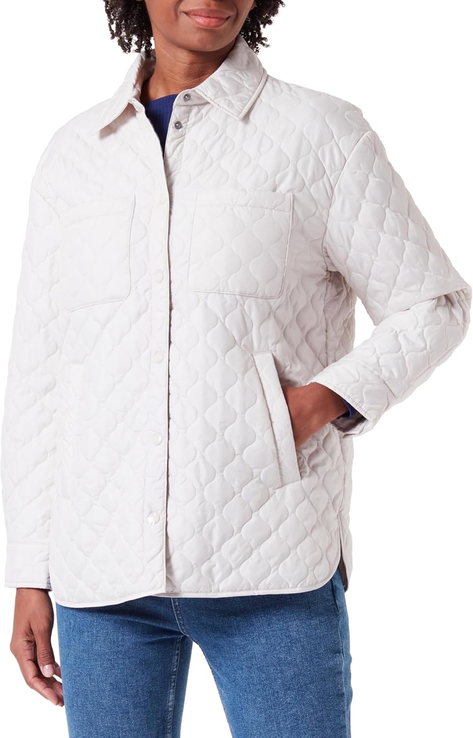 Geox Damen W Asheely Jacket, MOONBEAM