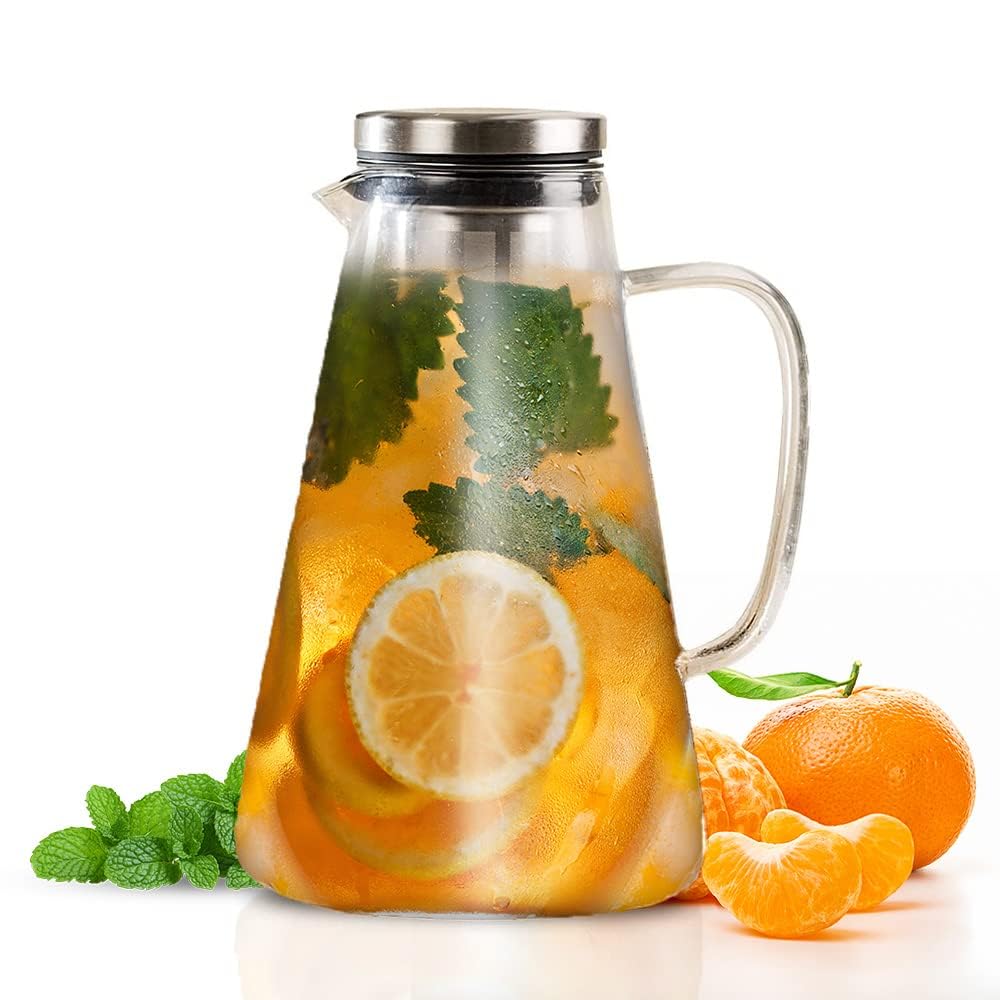 VAHDAM, Eistee Kanne mit Deckel, (1500 Ml) | 100% sicher, kratzfest, mikrowellengeeignet und hitzebe