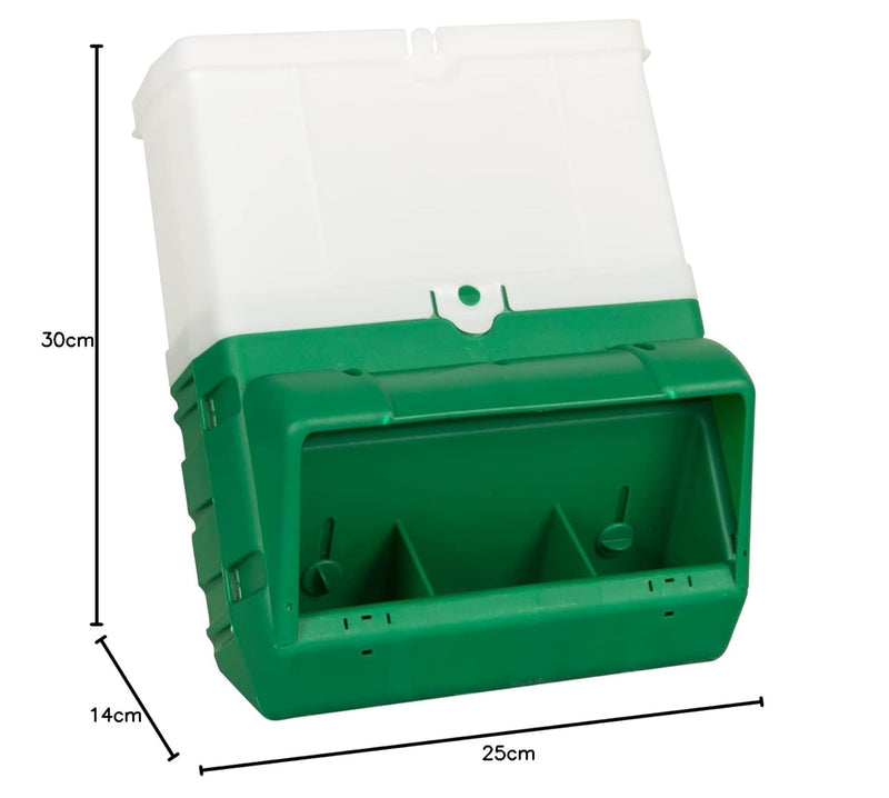 Horizont Futterautomat für Hühner 10kg, Futtertrog bis auf 20kg erweiterbar, automatischer Futterspe