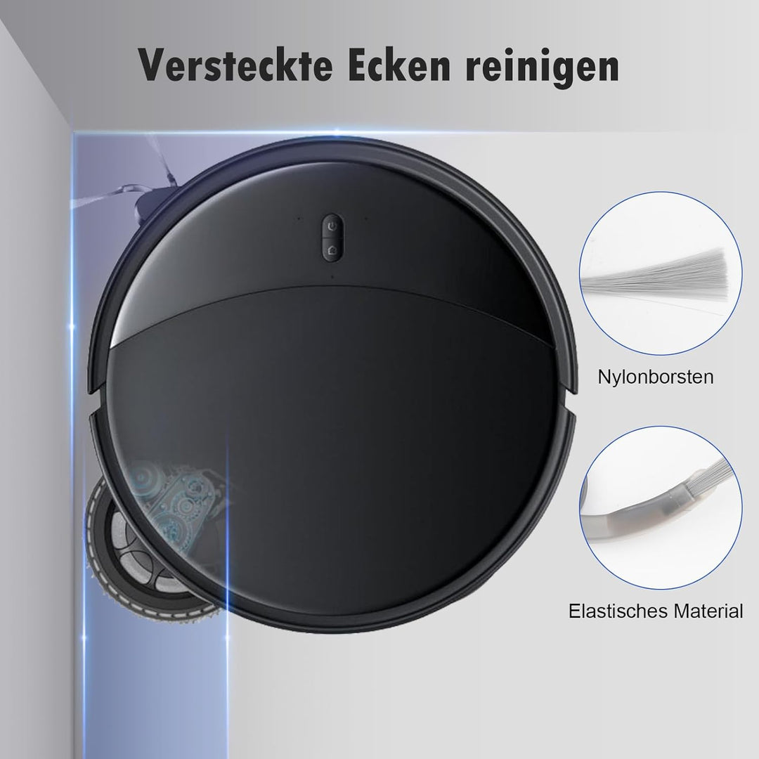 24 Stück Zubehör für Roborock Saros 10R / Qrevo CurvX Saugroboter, 2 Hauptbürste, 6 Staubbeutel, 6 W