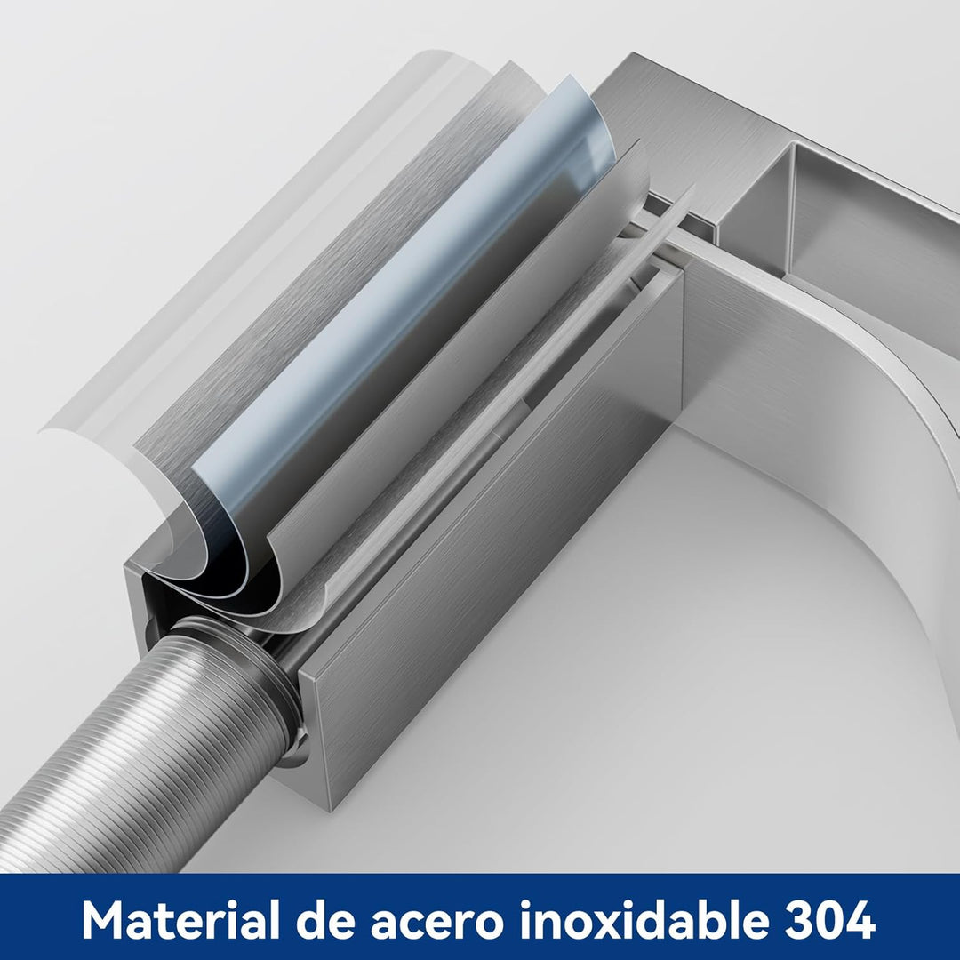 CECIPA Wasserhahn Bad, Waschtischarmatur Wasserfall, Armatur Badezimmer Edelstahl, Waschbecken Armat