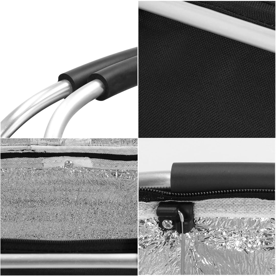 SPRINGOS Thermotasche Kühltasche Schwarz, 2 Kühlakku, Schwarz, 2 Kühlakku