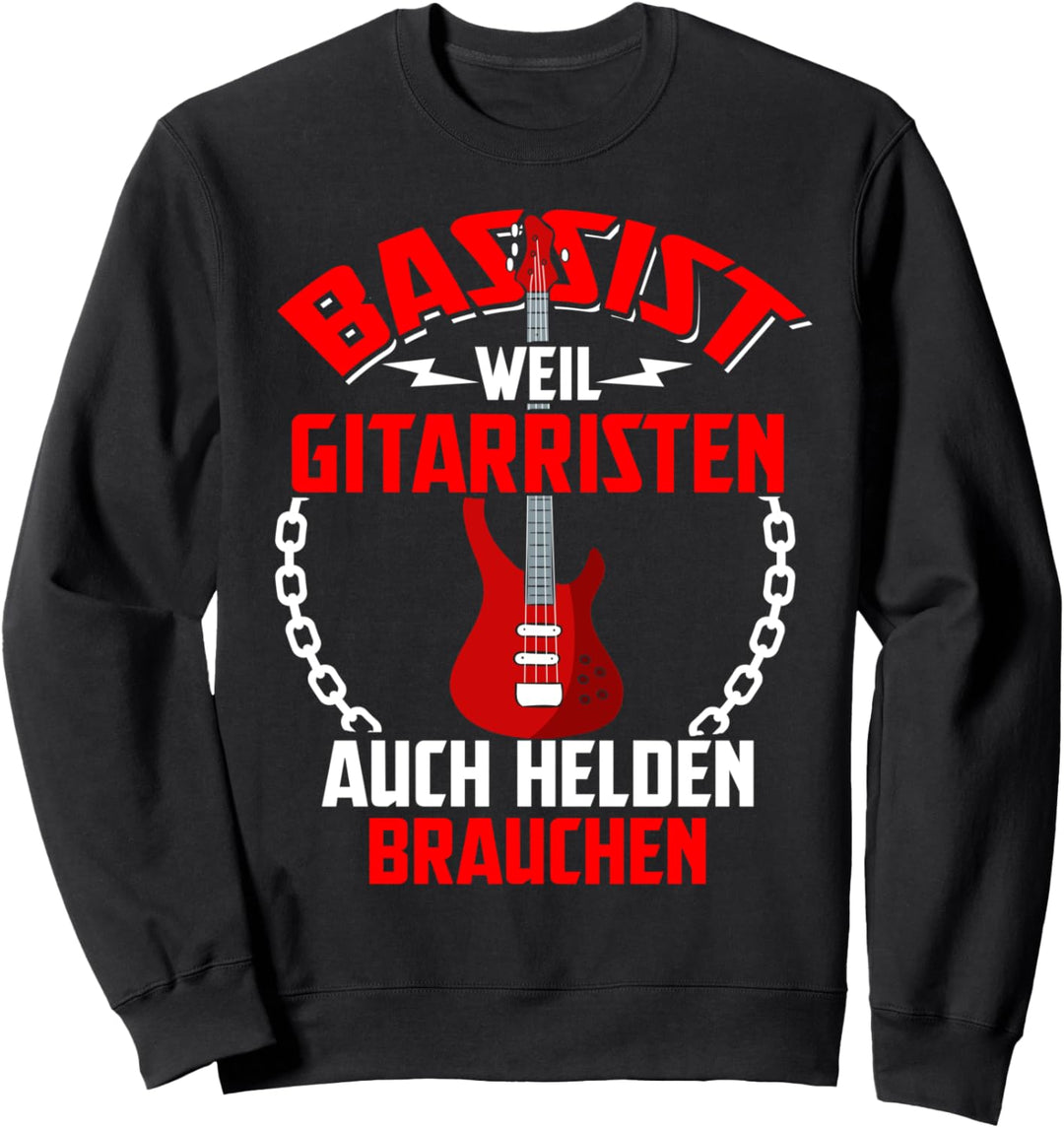 Bass Musikinstrument Kleidung Herren Bassist Gitarre Ebass Sweatshirt