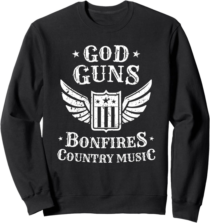 Gott schiesst Freudenfeuer Country-Musik Sweatshirt