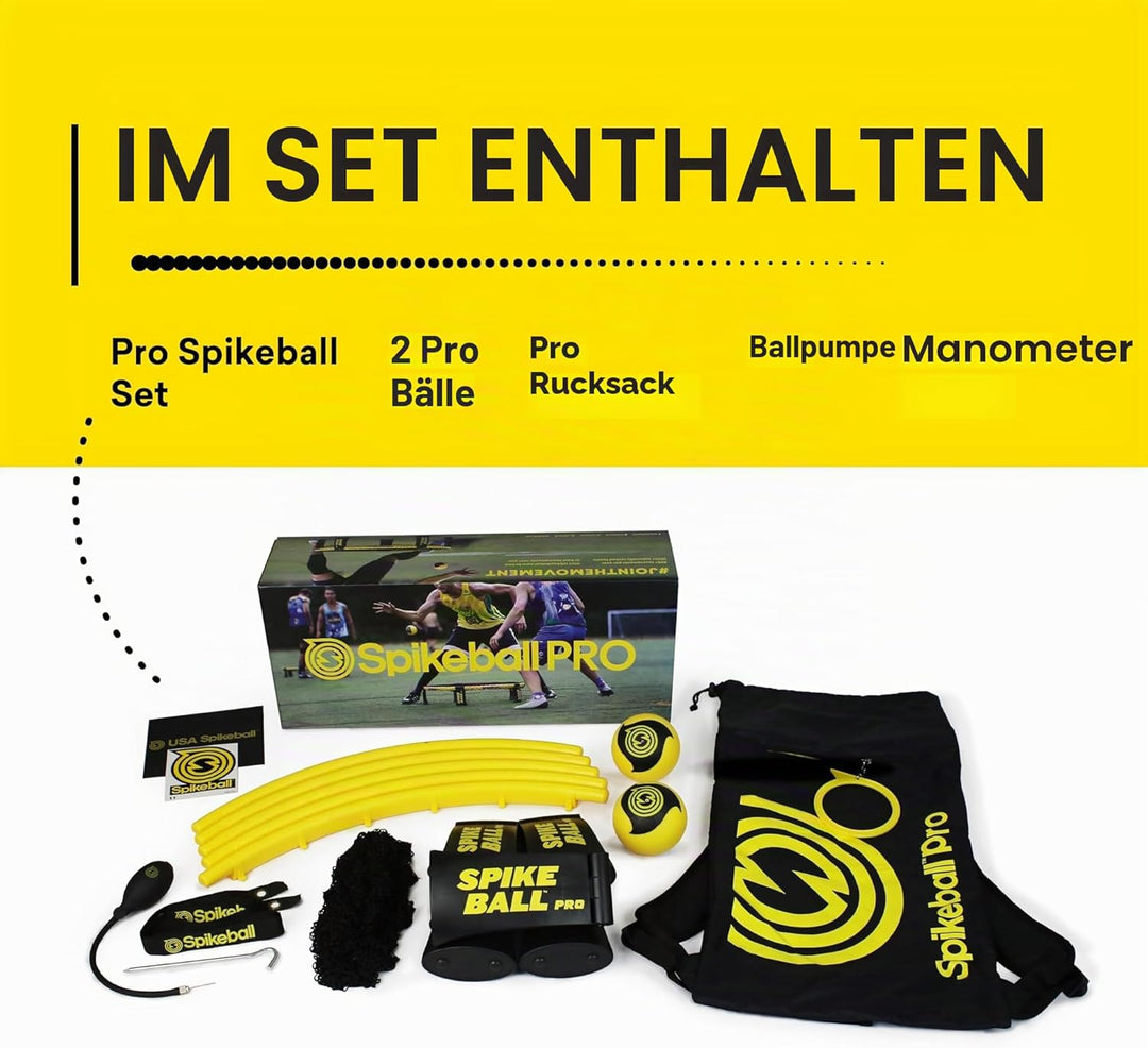 Spikeball Pro Kit (Tournament Edition) – enthält verbessertes, stärkeres Spielnetz, neue Bälle, die