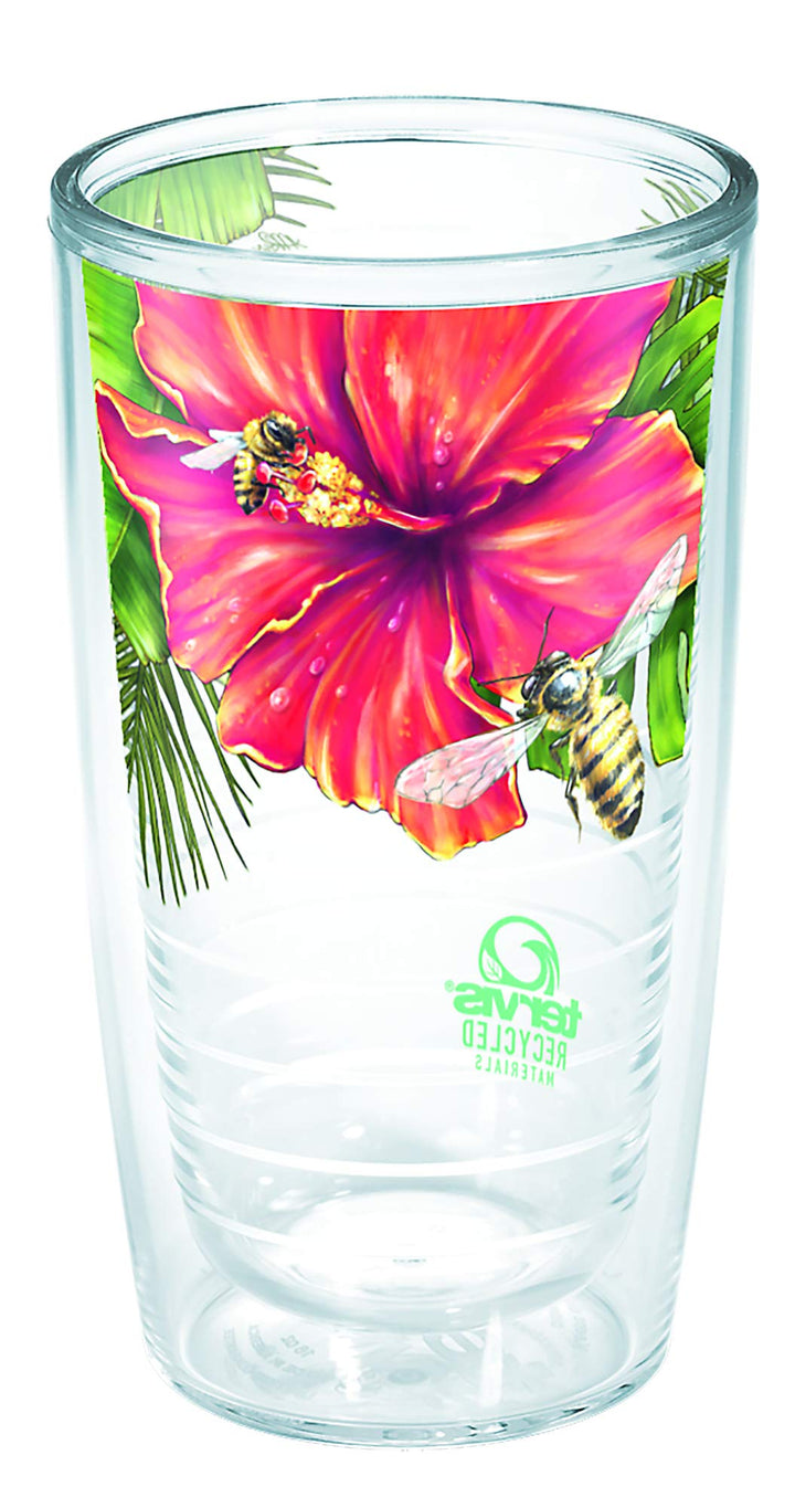Tervis Isolierter Trinkbecher, recycelt, 473 ml, Hummeln und Hibiskus 16 Ounce Hummeln & Hibiskus, 1