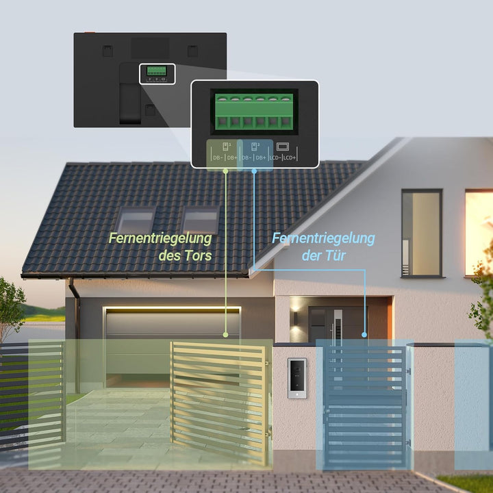 EZVIZ Video-Türsprechanlage, WiFi Türklingel mit 7" Farb-Touchscreen, 1080p Nachtsicht und Zwei-Wege