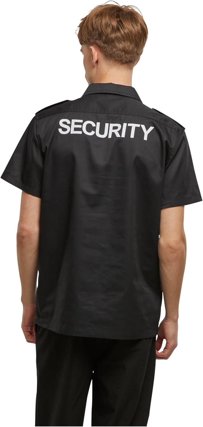 Brandit Herren Security Us Shirt Short Klassisches Hemd S Schwarz - Kurzarm, S Schwarz - Kurzarm