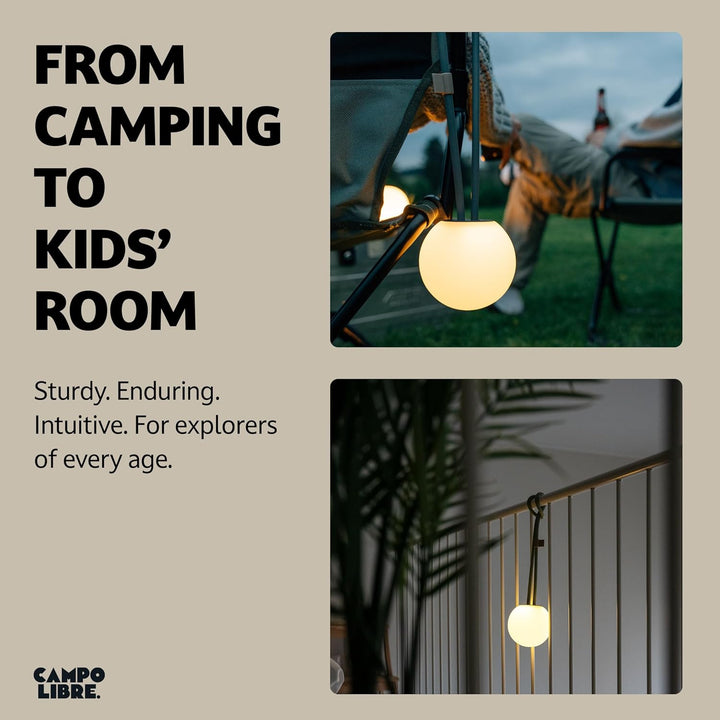 Campo Libre.® LENI I Campinglampe I flexible Outdoorlampe zum Aufhängen, Hinstellen und Montieren I