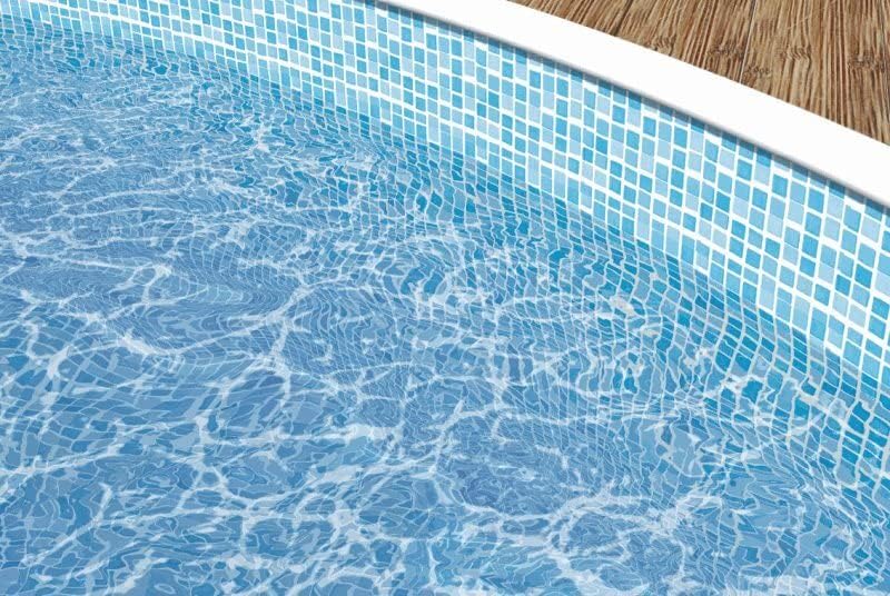 poolomio® Poolinnenfolie für Rundbecken mit Mosaikmuster 550 x 120 cm | 0,3 mm Stärke | Innenhülle P
