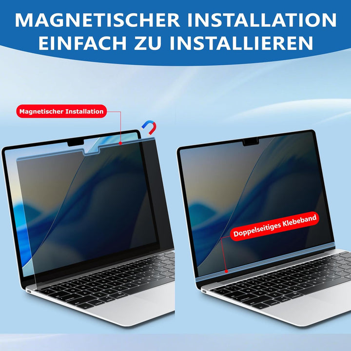 Magnetischer Blickschutzfolie für Macbook Pro 13 Zoll (2016–2022, M1, M2) / MacBook Air 13 Zoll (201