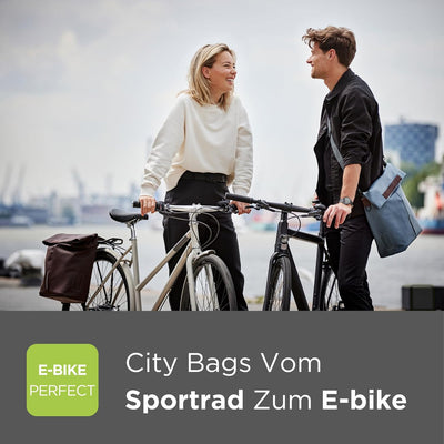 Basil City Fahrrad Doppeltasche - Fahrradtaschen für Gepäckträger - Gepäckträgertaschen Hinten - Ein