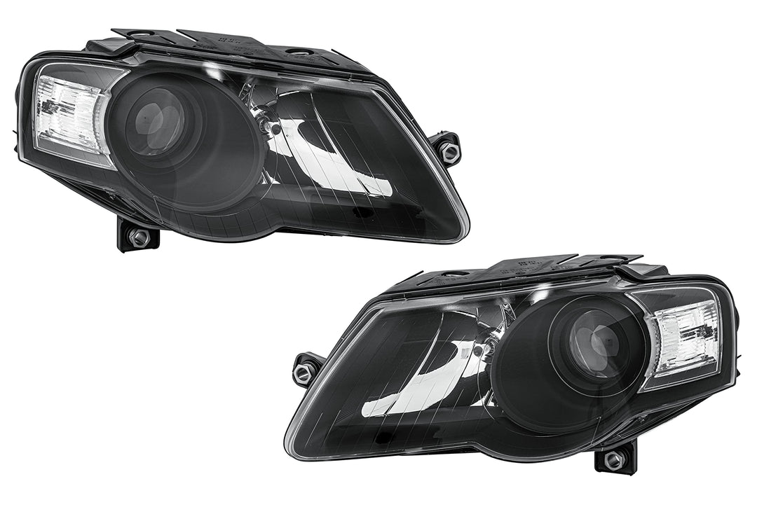 HELLA 1EL 247 014-831 DE/Halogen-Hauptscheinwerfersatz - 12V - Optischer Eindruck: schwarz - Referen