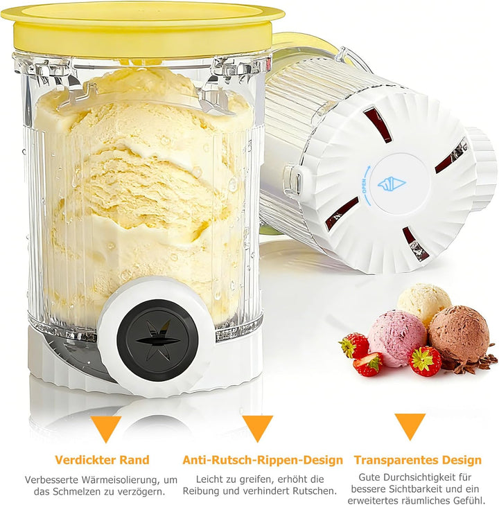 4 Stück Behälter für Ninja Creami Eismaschine NC701EU NC700 Serie, 480ML Creami Becher BPA-frei & Sp