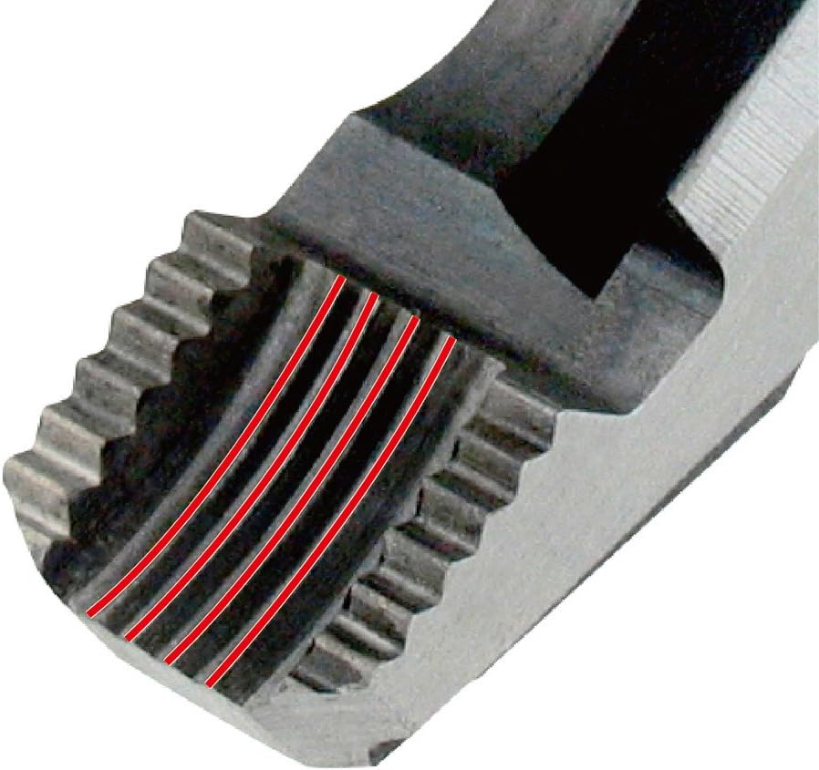 Robuste Kombizange mit vertikalen Rillen zum schnellen Lösen beschädigter Schrauben. Japanische Hers