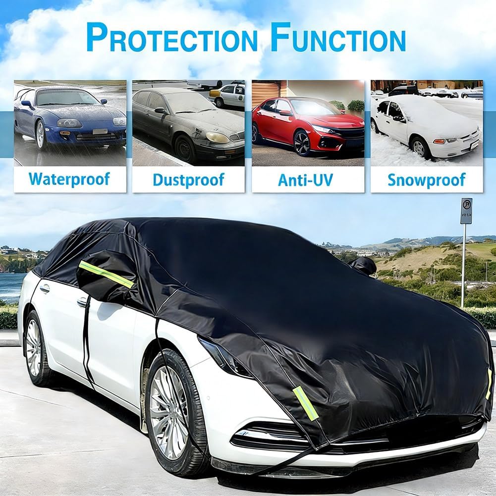 Halbgarage für Auto Windschutzscheibe Abdeckplane Winter Sommer Autoabdeckung wasserdicht Auto halbg