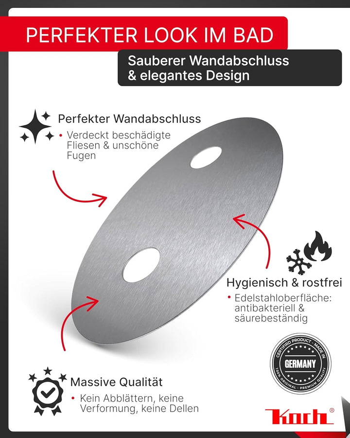 Koch #80 Hygienische Wandabdeckung Platte 30 x 20 cm für Armatur Dusche + Bad - antibakteriell, säur