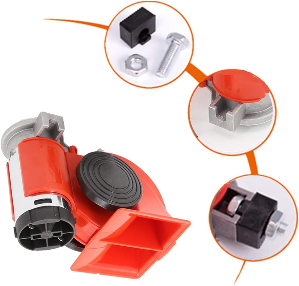 YIYIDA Auto air horn 135DB dual trompete super laute schnecke elektrische pumpe sirene, Lautsprecher
